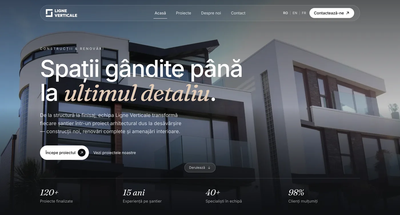 Website Ligne Verticale — proiect Fineweb
